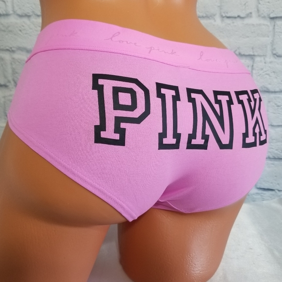 PINK Victoria's Secret Logo Hipster Panties Large New - Picture 3 of 16
